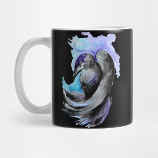 watercolour raven artwork - gothic art and designs Mug